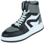 Hip leren sneakers zwart grijs wit Jongens Leer Meerkleurig 36 - Thumbnail 2