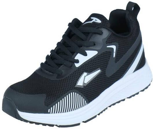 Piedro Sport Dexx Sneakers Zwart Wit Vetersluiting