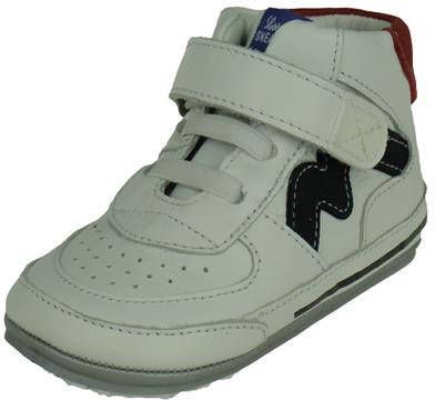 Shoesme bp21s059 babyschoenen jongens wit a white blue red leer