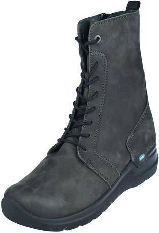 Wolky Hoge veterschoenen Viper asfalt nubuck