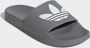 Adidas Originals Adilette Lite badslippers grijs wit - Thumbnail 4