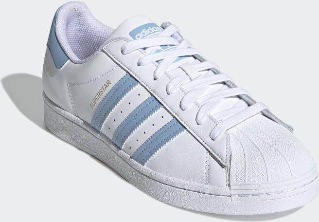 Adidas wit lichtblauw - Schoenen.nl
