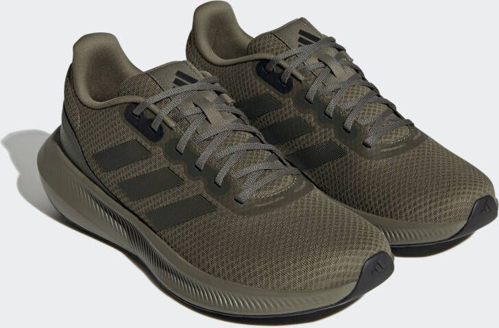 Adidas Performance Runfalcon 3.0 hardloopschoenen olijfgroen zwart - Foto 4