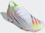 Adidas Predator Edge.3 Gras Voetbalschoenen (FG) Wit Geel Blauw - Thumbnail 3