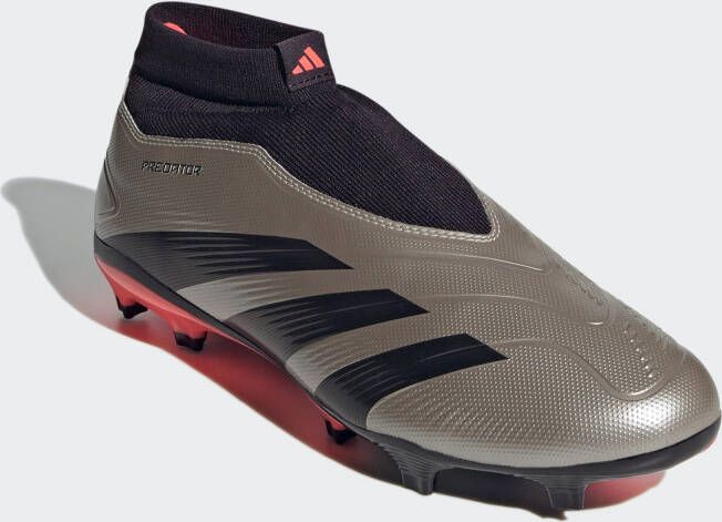 Adidas Predator League Laceless FG Platinum Metallic Aurora Black Turbo Platinum Metallic Aurora Black Turbo