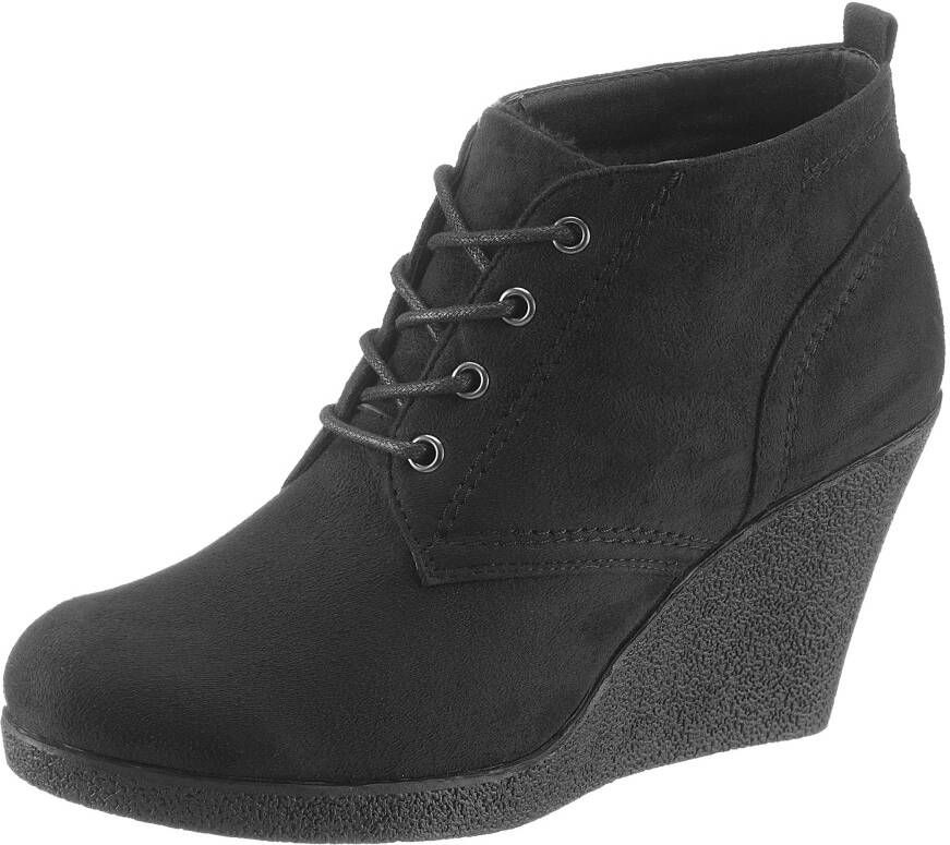 Aniston SHOES Enkellaarsjes wedge ankle boot in round shape new collection