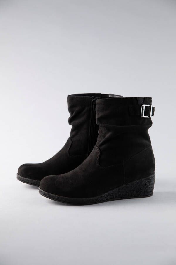 Aniston SHOES Laarsjes met sleehak keilboots casual enkellaars met slouchy schacht nieuwe collectie