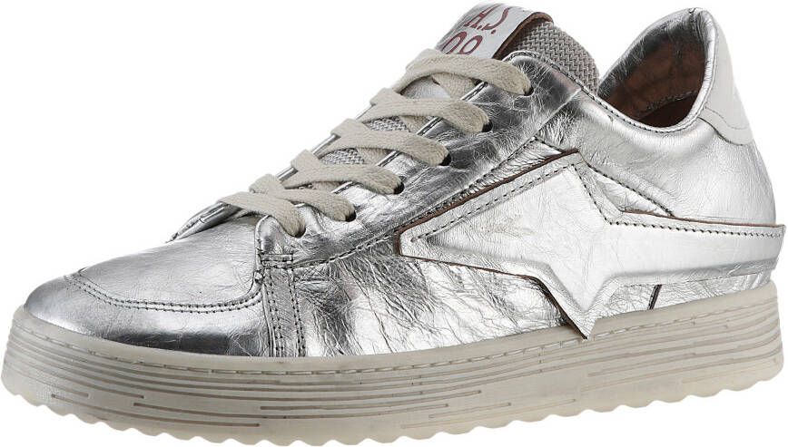 A.S.98 Sneakers in metallic look vrijetijdsschoen halfschoen veterschoen