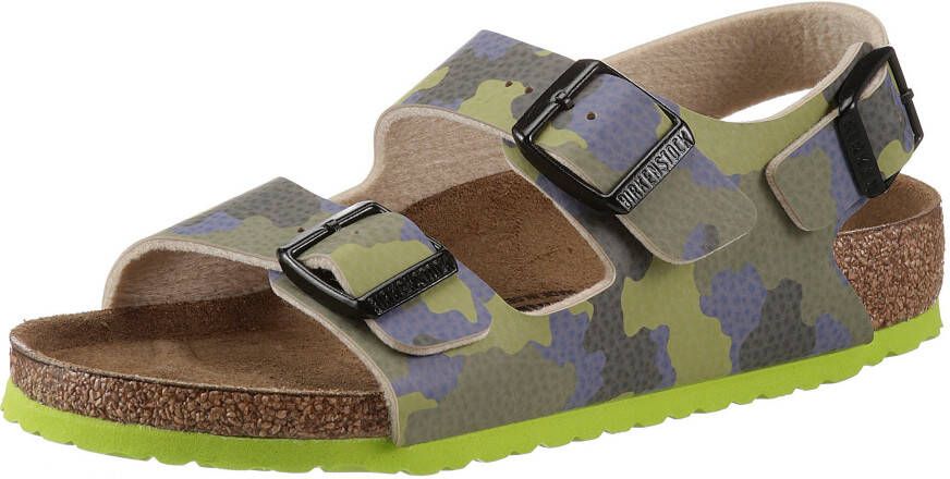 Birkenstock Sandalen Milano kids desert soil camo met gespsluitingen