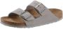 Birkenstock Arizona Dames Slippers Dove Gray Narrow fit | Grijs | Nubuck - Thumbnail 4