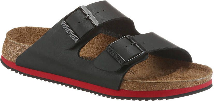 Birkenstock Werkschoenen Arizona SL slippers met olie- en vetbestendige grip-loopzool