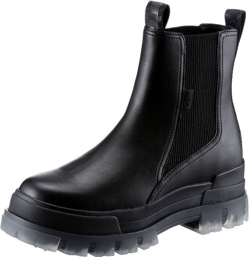 Buffalo Chelsea-boots ASPHA CHELSEA MID met transparante loopzool