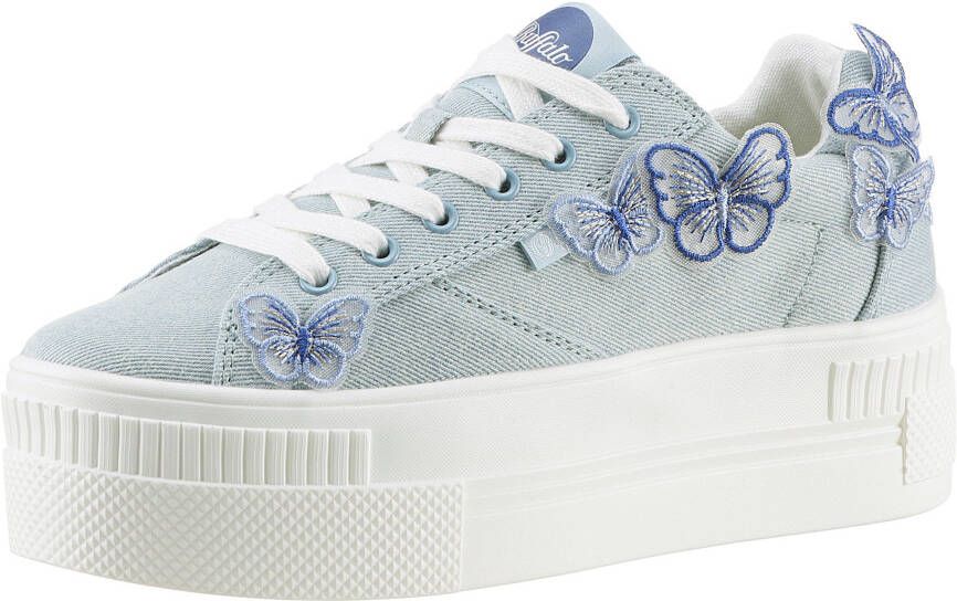 Buffalo Sneakers Paired Butterfly in blauw