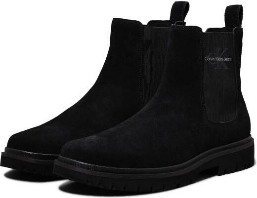 Calvin Klein Chelsea-boots EVA BOOT MID CHELSEA ICONIC DR hakken instaplaarzen enkellaars met zij ck-logo