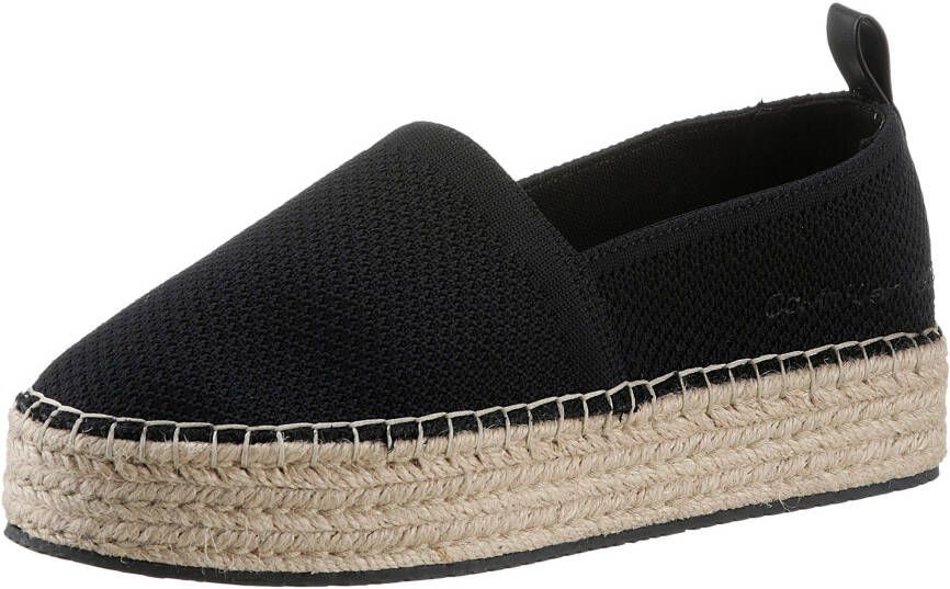 Calvin Klein Espadrilles PLATFORM ESPADRILLE UC Zomerschuh slipper strand schoen met jute plateausole