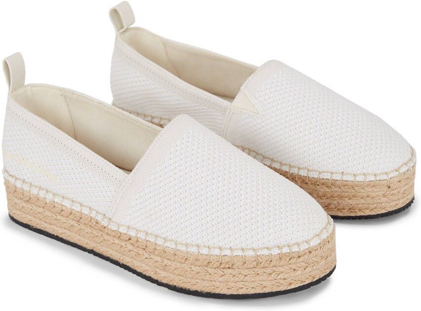 Calvin Klein Espadrilles PLATFORM ESPADRILLE UC Zomerschuh slipper strand schoen met jute plateausole