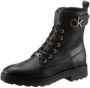 Calvin Klein Cleat Biker Boot Veterboots Laarzen Met Veters Dames Zwart - Thumbnail 4