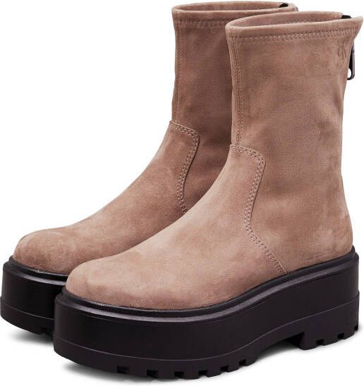 Calvin Klein Laarsjes FLATFORM ZIP MG SS Plateau herfstmode boots met praktische hakrits