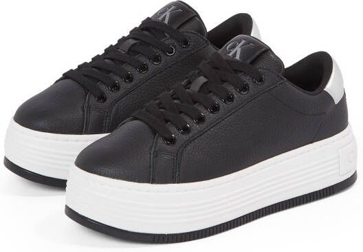 Calvin Klein Plateausneakers BOLD FLATF LOW MIX OHB veterschoenen lage schoen vrijetijdsschoen met hielcontrast