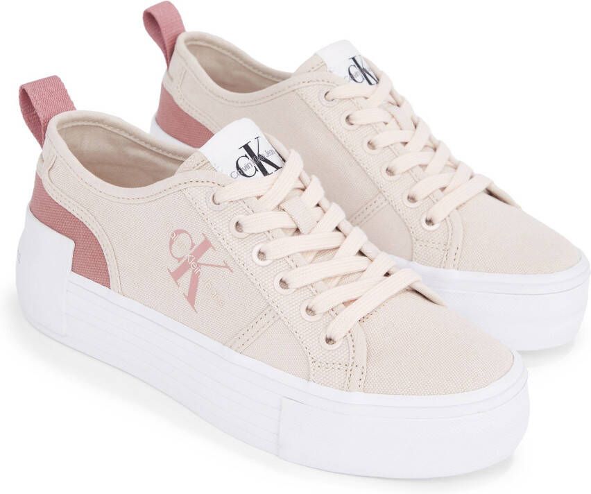 Calvin Klein Plateausneakers BOLD VULC FLATF LOW CS ML BTW voor veters vrijetijdsschoen halve schoen veterschoen