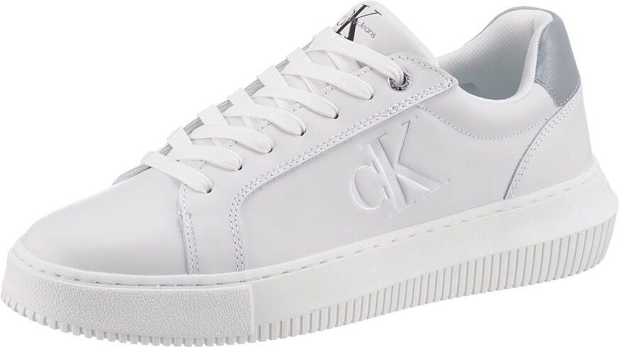 Calvin Klein Plateausneakers CHUNKY CUPSOLE LACEUP LOW ESS M met zilverkleurige details