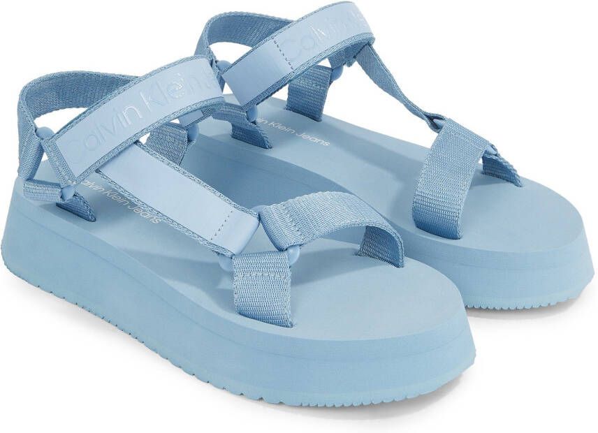 Calvin Klein Sandalen SANDAL VELCRO WEBBING DC zomerschoen sandaal plateauhak met klittenbandsluiting