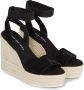 Calvin Klein Sleehaksandaaltjes WEDGE SANDAL SU MG BTW zomerschoen sandaal keilhak met klittenbandjes - Thumbnail 2