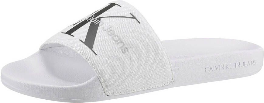 Calvin Klein Slippers zomerschoen slippers poolslides met opvallend logo e-breedte - Foto 2