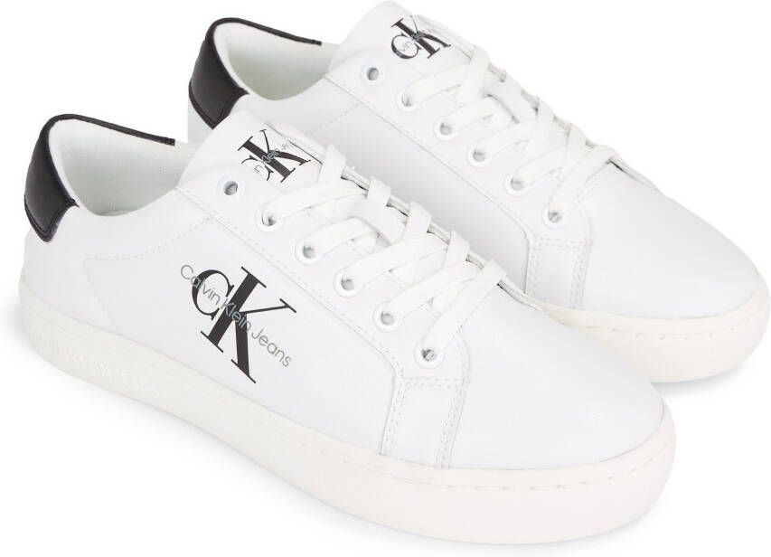 Calvin Klein Sneakers CLASSIC CUPSOLE LACEUP LTH WN met zijlogo vrijetijdsschoen halve schoen veterschoen