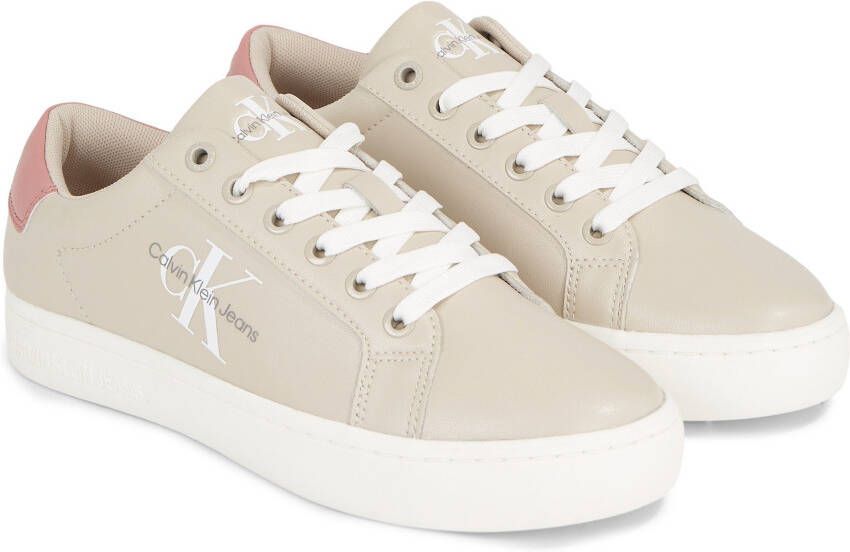 Calvin Klein Sneakers CLASSIC CUPSOLE LACEUP LTH WN met zijlogo vrijetijdsschoen halve schoen veterschoen