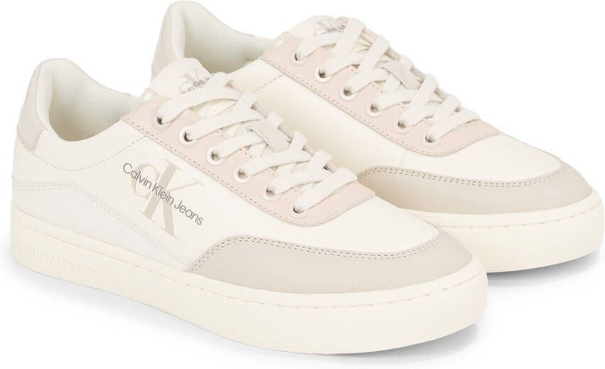 Calvin Klein Sneakers CLASSIC CUPSOLE LOW LACE LTH ML met logo-opdruk vrijetijdsschoen halfschoen veterschoen