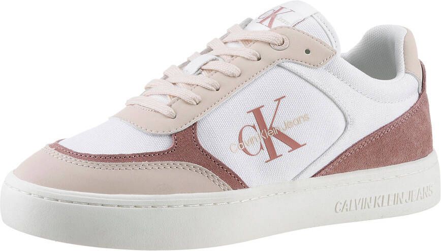 Calvin Klein Sneakers CLASSIC CUPSOLE LOW MIX ML BTW met contrasterende details vrijetijdsschoen halfhoge schoen veterschoen