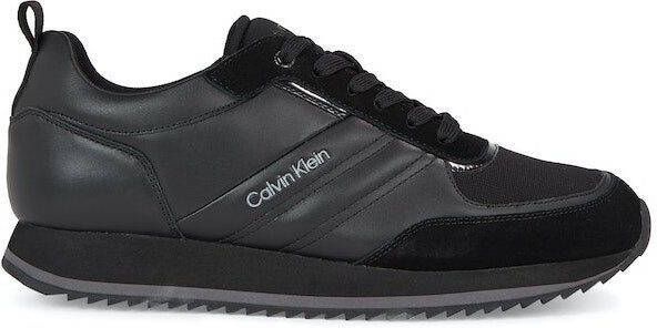 Calvin Klein Sneakers LOW TOP LACE UP MIX met zijlogo vrijetijdsschoen halve schoen veterschoen