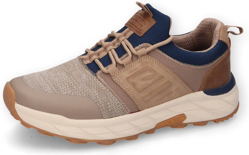 Camel active Sneakers in knitwear-look vrijetijdsschoen halfschoen veterschoen