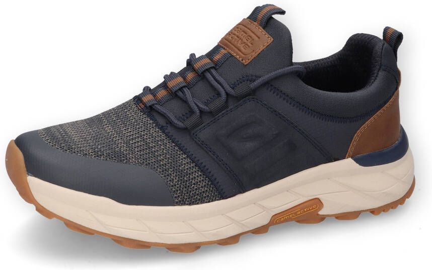 Camel active Sneakers in knitwear-look vrijetijdsschoen halfschoen veterschoen