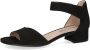 Caprice Zwarte Suède Casual Open Sandalen Black Dames - Thumbnail 4