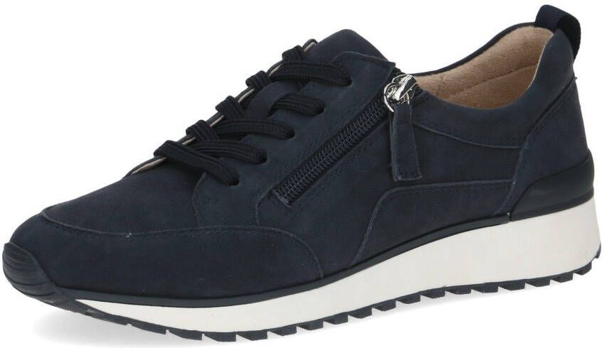 Caprice Sneakers met sleehak vrijetijdsschoen halfschoen veterschoen in comfortwijdte g (= breed)