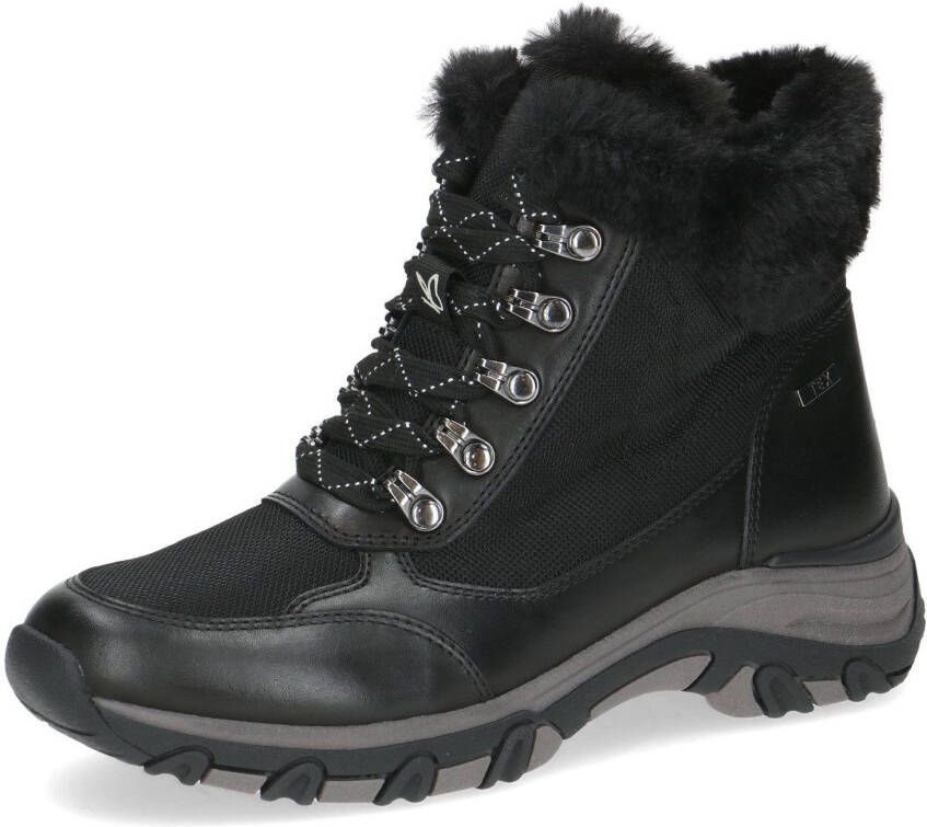 Caprice Winterlaarzen sleehak veterschoenen outdoorschoen in comfortabele breedte