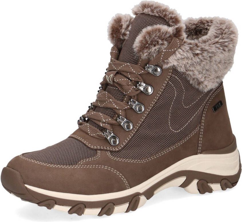 Caprice Winterlaarzen sleehak veterschoenen outdoorschoen in comfortabele breedte