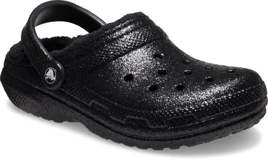 Crocs Glitter gevoerde klompen voor dames Black Dames