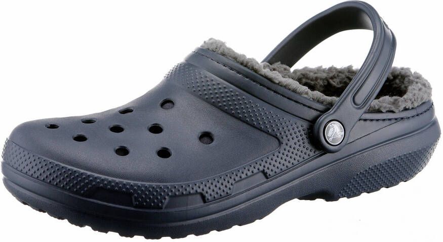 Crocs Pantoffels Classic Lined Clog tuin schoen slippers klomp met knuffelig nepleer