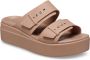 Crocs Brooklyn Low Wedge Sandal 207431-2Q9 Vrouwen Bruin Slippers - Thumbnail 2