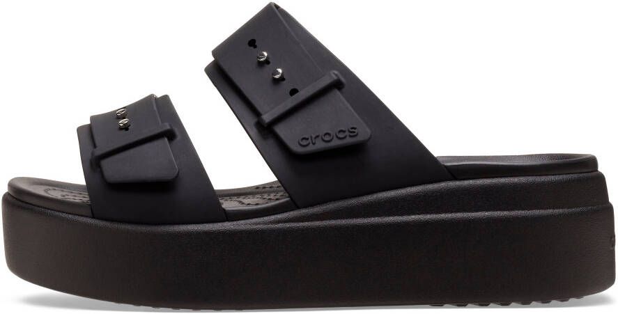 Crocs Slippers Brooklyn Low Wedge platform summer shoe slippers with buckle closure