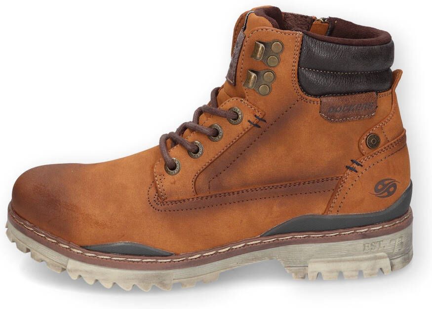 Dockers by Gerli Hoge veterschoenen Worker boot laarzen in opvallende used-look