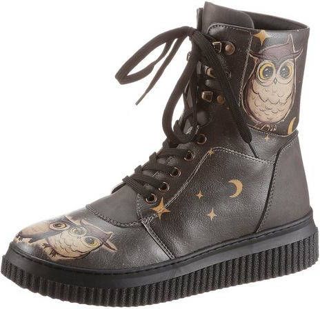 DOGO hoge veterschoenen Owl Family