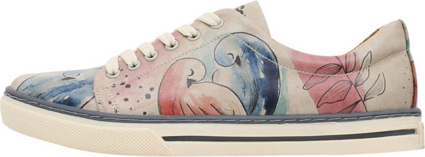 DOGO Veterschoenen A Pair of Doves vegan met kleurrijke print