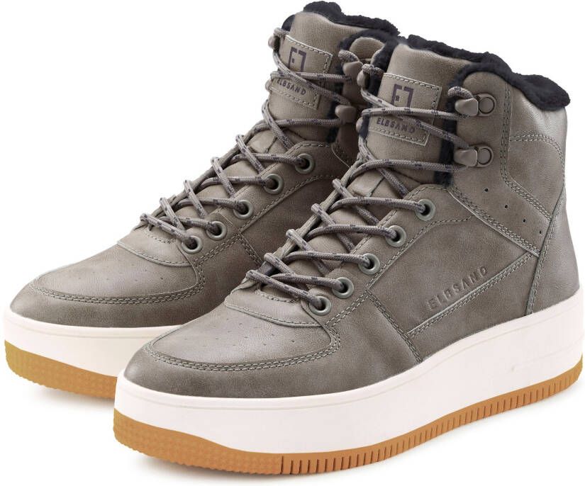 Elbsand Sneakers met knuffelig warm voering vrijetijdsschoen halbschoen high top sneaker