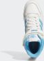 Adidas Mid-Top Forum Sneakers in Wit Blauw White Dames - Thumbnail 6