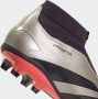 Adidas Predator League Laceless FG Platinum Metallic Aurora Black Turbo Platinum Metallic Aurora Black Turbo - Thumbnail 10