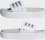 Adidas Women's Adilette Platform Slides Sandalen wit grijs - Thumbnail 10